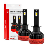 02977/AM ΛΑΜΠΕΣ LED H1 9-16V 92W 6.500K 9900lm CANBUS ΜΕ ΑΝΕΜΙΣΤΗΡΑΚΙ X3 SERIES AMIO - 2ΤΕΜ.