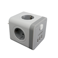 jager ΚΥΒΟΣ ΣΟΥΚΟ VENEX - 4 ΘΕΣΕΙΣ ΣΟΥΚΟ -  3 ΘΥΡΕΣ  USB A(TW3U4E)