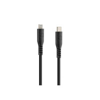 L9178.3/T ΚΑΛΩΔΙΟ ΦΟΡΤΙΣΗΣ USB TYPE C >APPLE 8PIN 3000mA/60W (PD POWER DELIVERY) ΣΙΛΙΚΟΝΗΣ ΜΑΥΡΟ 20cm OPTILINE LAMPA - 1 TEM.