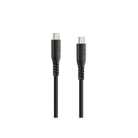 L9178.9/T ΚΑΛΩΔΙΟ ΦΟΡΤΙΣΗΣ USB TYPE C > TYPE C 3000mA/60W (PD POWER DELIVERY) ΣΙΛΙΚΟΝΗΣ ΜΑΥΡΟ 20cm OPTILINE​​ LAMPA - 1 TEM.