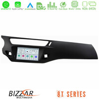 Bizzar oem Citroen c3 2009-2016 8core Android12 4+64gb Navigation Multimedia Deckless 7 με Carplay/androidauto (Μαύρο Χρώμα) u-mtf-Ct9597bl