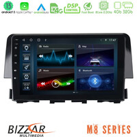 Bizzar m8 Series Honda Civic 2016-2020 8core Android13 4+32gb Navigation Multimedia 9 u-m8-Hd0058