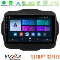 Bizzar Ultra Series Jeep Renegade 2015-2019 8core Android13 8+128gb Navigation Multimedia Tablet 9 u-ul2-Jp134