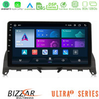 Bizzar Ultra Series Mercedes c Class W204 8core Android13 8+128gb Navigation Multimedia 9 u-ul2-Mb0842