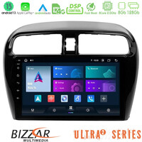 Bizzar Ultra Series Mitsubishi Space Star 2013-2016 8core Android13 8+128gb Navigation Multimedia Tablet 9 u-ul2-Mt0602
