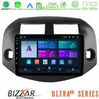 Bizzar Ultra Series Toyota Rav4 2006-2012 8core Android13 8+128gb Navigation Multimedia Tablet 10 u-ul2-Ty0165
