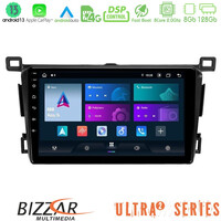 Bizzar Ultra Series Toyota Rav4 2013-2018 8core Android13 8+128gb Navigation Multimedia Tablet 9 u-ul2-Ty0435