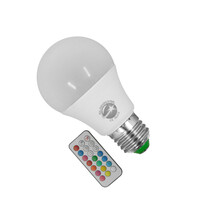 Λάμπα LED E27 A60 Γλόμπος 10W 230V 650lm 260° με Ασύρματο Χειριστήριο RGB & Θερμό Λευκό 3000k GloboStar 88969