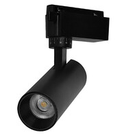 Μονοφασικό Bridgelux COB LED Μάυρο Φωτιστικό Σποτ Ράγας 10W 230V 1200lm 30° Θερμό Λευκό 3000k GloboStar 93093