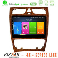 Bizzar 4t Series Mercedes c Class (W203) 4core Android12 2+32gb Navigation Multimedia Tablet 9 (Wooden Style) u-lvb-Mb0925w