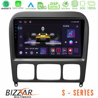 Bizzar s Series Mercedes s Class 1999-2004 (W220) 8core Android13 6+128gb Navigation Multimedia Tablet 9 u-s-Mb0765b