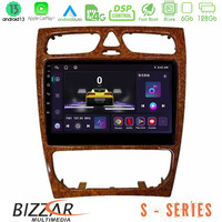 Bizzar s Series Mercedes c Class (W203) 8core Android13 6+128gb Navigation Multimedia Tablet 9 (Wooden Style) u-s-Mb0925w