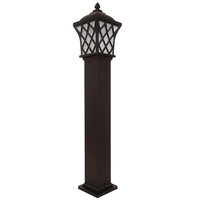 GloboStar® SHELTER 01400 Vintage Φωτιστικό Δαπέδου Μονόφωτο 1 x E27 Καφέ Μεταλλικό Πλέγμα L19 x W19 x H100cm
