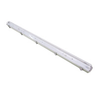 GloboStar® 90612 1 x 120cm T8 Tri-Proof Πλαστικό PC Σκαφάκι με Μεταλλικά Clips για 1 x Λάμπες Φθορίου LED Τροφοδοσίας Ενός Άκρου Αδιάβροχο IP65 - 5 Χρόνια Εγγύηση