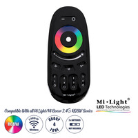GloboStar® 71410 FUT096-B Mi-Light Ασύρματο Χειριστήριο Αφής RF 2.4Ghz 4 Group για όλα τα RGBW Mi-BOXER Controller DC 3V 2 x AAA - IP20 Μαύρο Μ12 x Π5.4 x Υ2cm - 5 Years Warranty