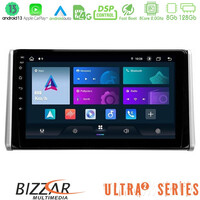 Bizzar Ultra Series Toyota Rav4 2019-2023 8core Android13 8+128gb Navigation Multimedia Tablet 10 u-ul2-Ty0542