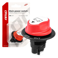 03025/AM ΔΙΑΚΟΠΤΗΣ POWER-OFF ΜΠΑΤΑΡΙΑΣ 12-32V 50A 29mm 3 ΛΕΙΤΟΥΡΓΙΩΝ AMIO - 1 ΤΕΜ.