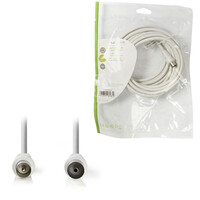 NEDIS CSGP40000WT50 Coax Cable 90dB IEC (Coax) Male - IEC (Coax) Female 5.0 m Wh