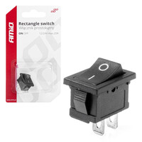 03082/AM ΔΙΑΚΟΠΤΗΣ ON/OFF 3 ΕΠΑΦΩΝ 12V 20A 12mm x 19mm ΜΑΥΡΟΣ  ΑΜΙΟ - 1 ΤΕΜ.