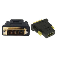 POWERTECH αντάπτορας HDMI θηλυκό σε DVI 24+1 αρσενικό ADA-H003, μαύρος