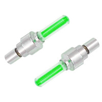 Καπάκι βαλβίδας ποδηλάτου AG304B, LED, 6.5cm, 2τμχ, πράσινο
