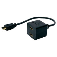 POWERTECH HDMI splitter CAB-H053 σε 2x HDMI, copper, μαύρο