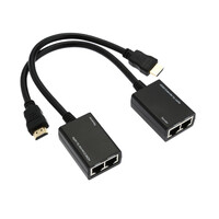 POWERTECH HDMI extender σε 2x UTP cat5e/6 CAB-H078, HD, εώς 30m, μαύρο