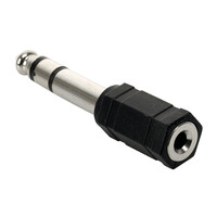 POWERTECH αντάπτορας stereo 6.35mm σε 3.5mm CAB-J018, μαύρος, 5τμχ