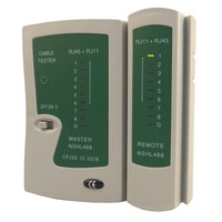 POWERTECH tester καλώδια δικτύου & τηλέφωνου CAB-N044 για RJ11/RJ12/RJ45