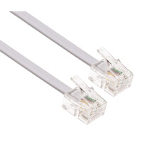 POWERTECH καλώδιο τηλεφώνου RJ11 6P4C CAB-T002, 2m, λευκό