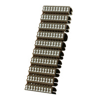 POWERTECH Clip αρίθμησης καλωδίου Νο 1, Brown, 10τεμ.