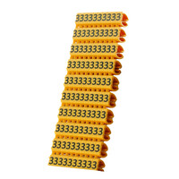 POWERTECH Clip αρίθμησης καλωδίου Νο 3, Orange, 10τεμ.