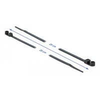 DELOCK Δεματικά καλωδίων 18950 με οπή στερέωσης, 200x4.8mm, μαύρα, 10τμχ