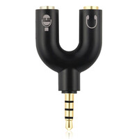 POWERTECH αντάπτορας 3.5mm σε 2x 3.5mm CAB-J043, μαύρο