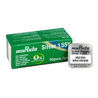 MURATA μπαταρία Silver Oxide για ρολόγια SR41, 1.55V, No 392/384, 10τμχ