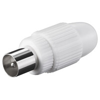 GOOBAY βύσμα coaxial 11500, αρσενικό, λευκό, 10τμχ