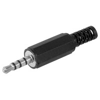 GOOBAY βύσμα 3.5mm 11578, 4 contacts, πλαστικό, μαύρο, 10τμχ