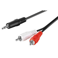 GOOBAY καλώδιο ήχου 51649 3.5mm σε 2x RCA, 3 pin stereo, 1.5m, μαύρο