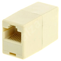 POWERTECH σύνδεσμος (μούφα) RJ45 UTP CAB-N182, 8p8c, λευκό, 5τμχ