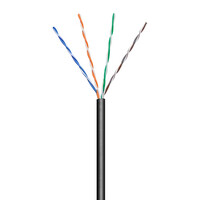 GOOBAY καλώδιο δικτύου 57198, CAT 5e U/UTP, CCA, 100m, μαύρο