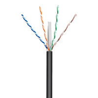 GOOBAY καλώδιο δικτύου 57293, CAT 6 U/UTP, CCA, 100m, μαύρο