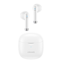 USAMS earphones IA04 με θήκη φόρτισης, True Wireless, λευκά