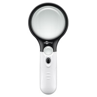 GOOBAY μεγεθυντικός φακός χειρός 41255 με φωτισμό LED, 1.75x & 12.25x