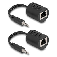 DELOCK audio extender 87858 3.5mm σε 3.5mm, μέσω καλωδίου RJ45, έως 50m