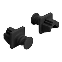 DELOCK κάλυμμα προστασίας για θύρα RJ45 86176, μαύρο, 10τμχ