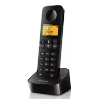 PHILIPS ασύρματο τηλέφωνο D2601B-34, με ελληνικό μενού, μαύρο