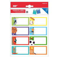 MP αυτοκόλλητες ετικέτες τετραδίων PN125-79, 65x32mm, 8 σχέδια, 16τμχ