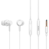 YISON earphones με μικρόφωνο X2, 3.5mm, 1.36m, λευκά