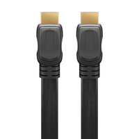 GOOBAY καλώδιο HDMI 2.0 61277, Ethernet, flat, 4K/60Hz 18Gbps, 1m, μαύρο