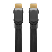 GOOBAY καλώδιο HDMI 2.0 61280, Ethernet, flat, 4K/60Hz 18Gbps, 3m, μαύρο